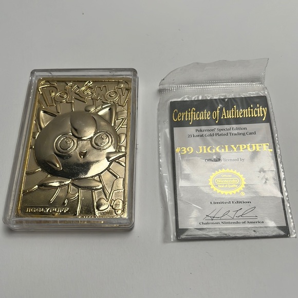 Pokémon Authentic Special Edition 23K Gold Plated Trading Card #39 Jigglypuff - Picture 6 of 7